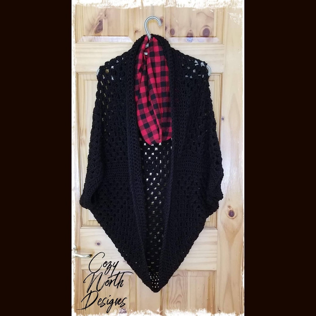Black Crochet Shrug. Red Crochet Shrug. Navy Blue Crochet Shrug. - Etsy