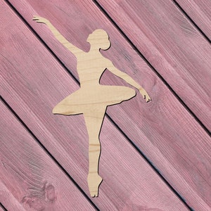 Ballerina Cut Out - Ballet Shape - Laser Cut Dancer from Wood