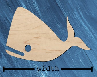Whale Cut Out - Sea Animal Shape- Laser Cut Whale from Wood