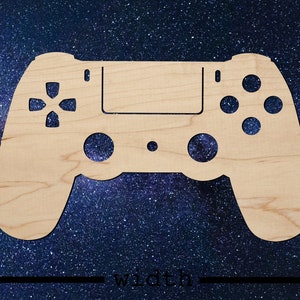Modern video game console replica Wireless Controller Cut Out - Laser Cut from Wood