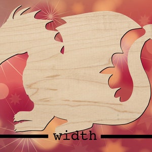 Cartoon Dragon Cut Out - Fantasy Shape - Laser Cut Mythical Dragon from Wood