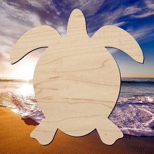 Turtle Cut Out - Animal Shape - Laser Cut Turtle from Wood