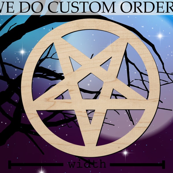 Church of Satan Pentagram Satanism Occult Symbolism Wall Decor - Laser Cut Wood