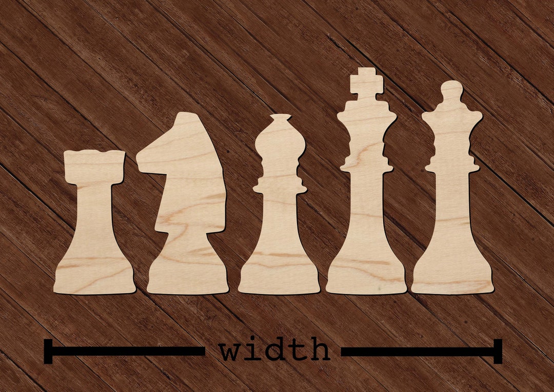 Chess Pieces Cut Out Board Game Shape Laser Cut Chess Pieces From Wood