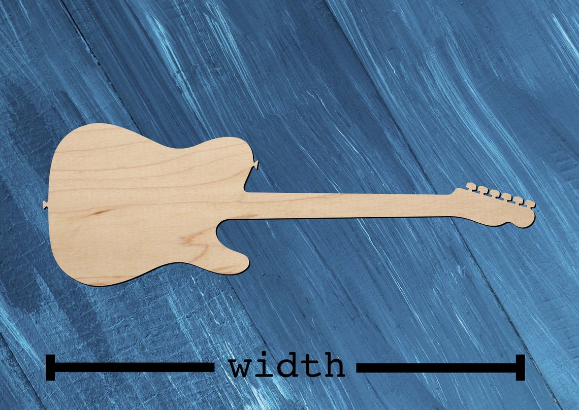 Electric Guitar Cut Out Instrument Shape Laser Cut Guitar Etsy