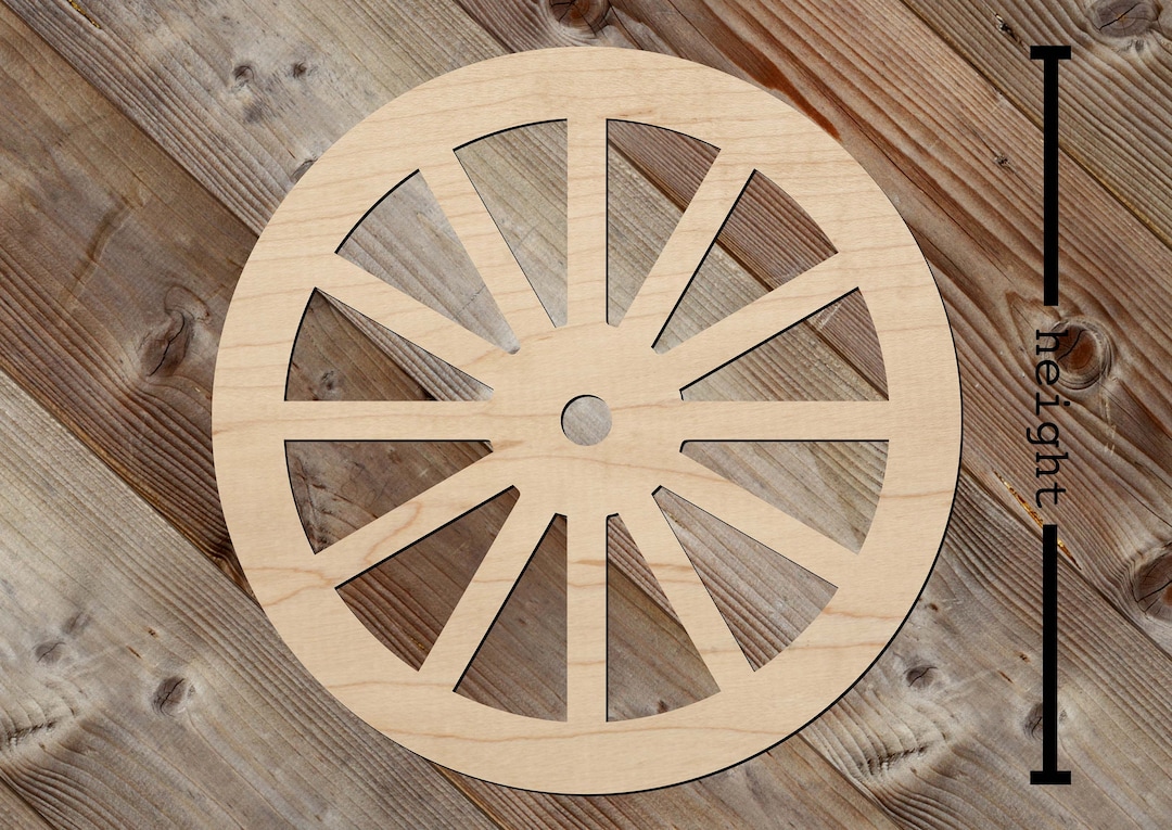 Wagon Wheel Cut Out - Rustic Shape - Laser Cut Wheel From Wood - Etsy
