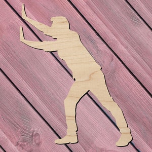 Man holding things up - Human Form Shape - Laser Cut from Wood