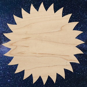The Sun Soleil - Laser Cut Out Wood Shape Craft Supply - Unfinished