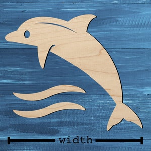 Dolphin Sign Cut Out - Animal Sign - Laser Cut from Wood