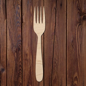 Silverware Cut Out - Cutlery Shapes - Laser Cut Fork, Spoon, or Knife from Wood