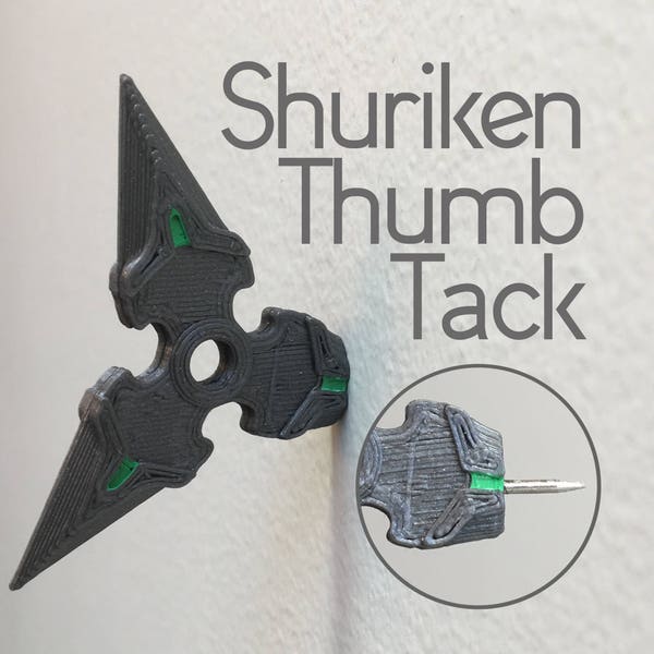 Shuriken Thumb Tack! 4-PACK (push pin bulletin board *inspired by Genji)