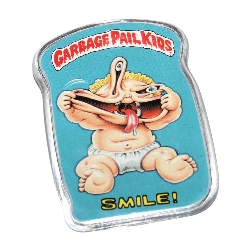 Vintage 1986 Garbage Pail Kids Button Badge Pin - SMILE - Etsy