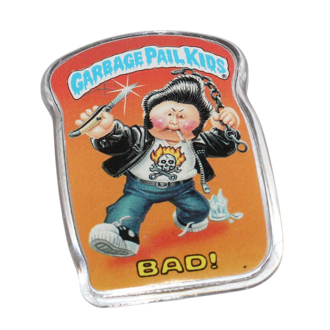 Vintage 1986 Garbage Pail Kids Button Badge Pin - BAD! - Etsy