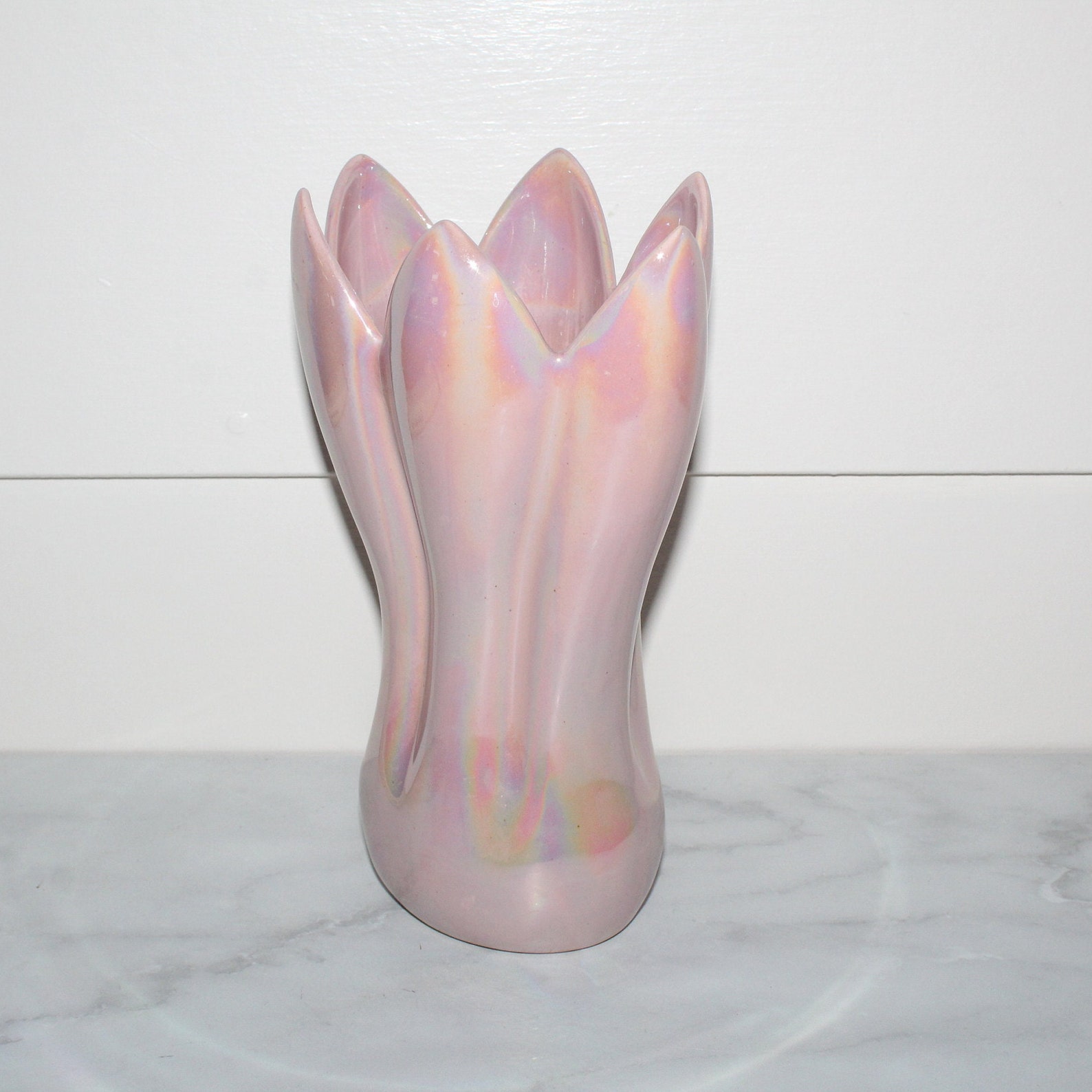 Large Vintage 50s Raynham Pottery Pink Lustre Ware Vase Etsy Australia