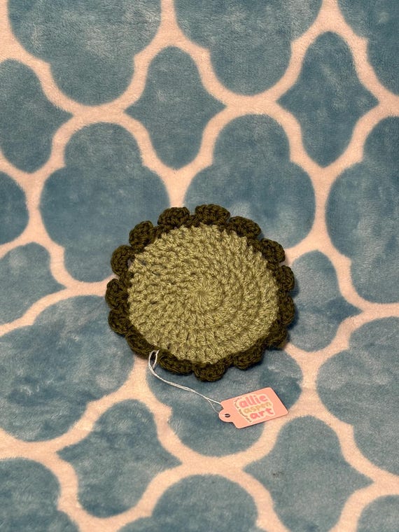 Crochet Green Coaster