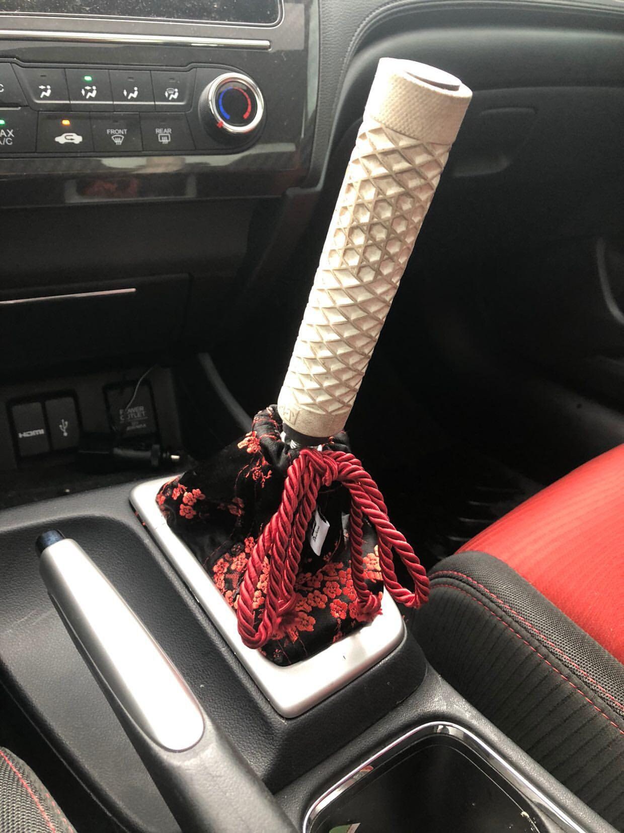 Black and Gold Cherry Blossom Shift Boot and Handbrake Cover Japanese
