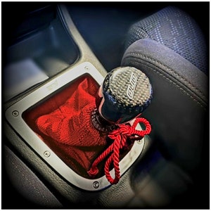 JDM Red BRIDE racing inspired shift boot cover or e-brake / hand brake boot cover | Choice of thread color | Custom car accessory | KDM |