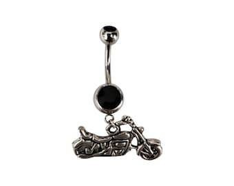 naly_notions® Motorcycle belly ring | Custom made body jewelry | 14g stainless steel & hypoallergenic navel ring | Made with love |