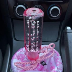 Pink Cherry Blossom Car Shift Boot: Custom JDM Accessory