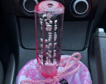Pink Cherry Blossom Car Shift Boot: Custom JDM Accessory
