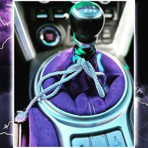 naly_notions® micro Suede shift boot OR E-brake boot | Choice of thread color for stitching | Multiple fabric color option | Purple Red Blue