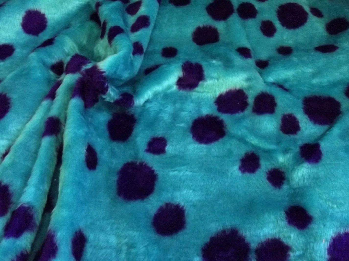 Fuzzy Blue With Purple Spots Shift Boot | Choice of Thread Color ...