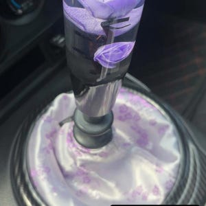 Lilac Purple Sakura Cherry Blossom Shift Boot OR E-brake boot| Custom sewn car accessory | Car gear boot | JDM | KDM | Handmade