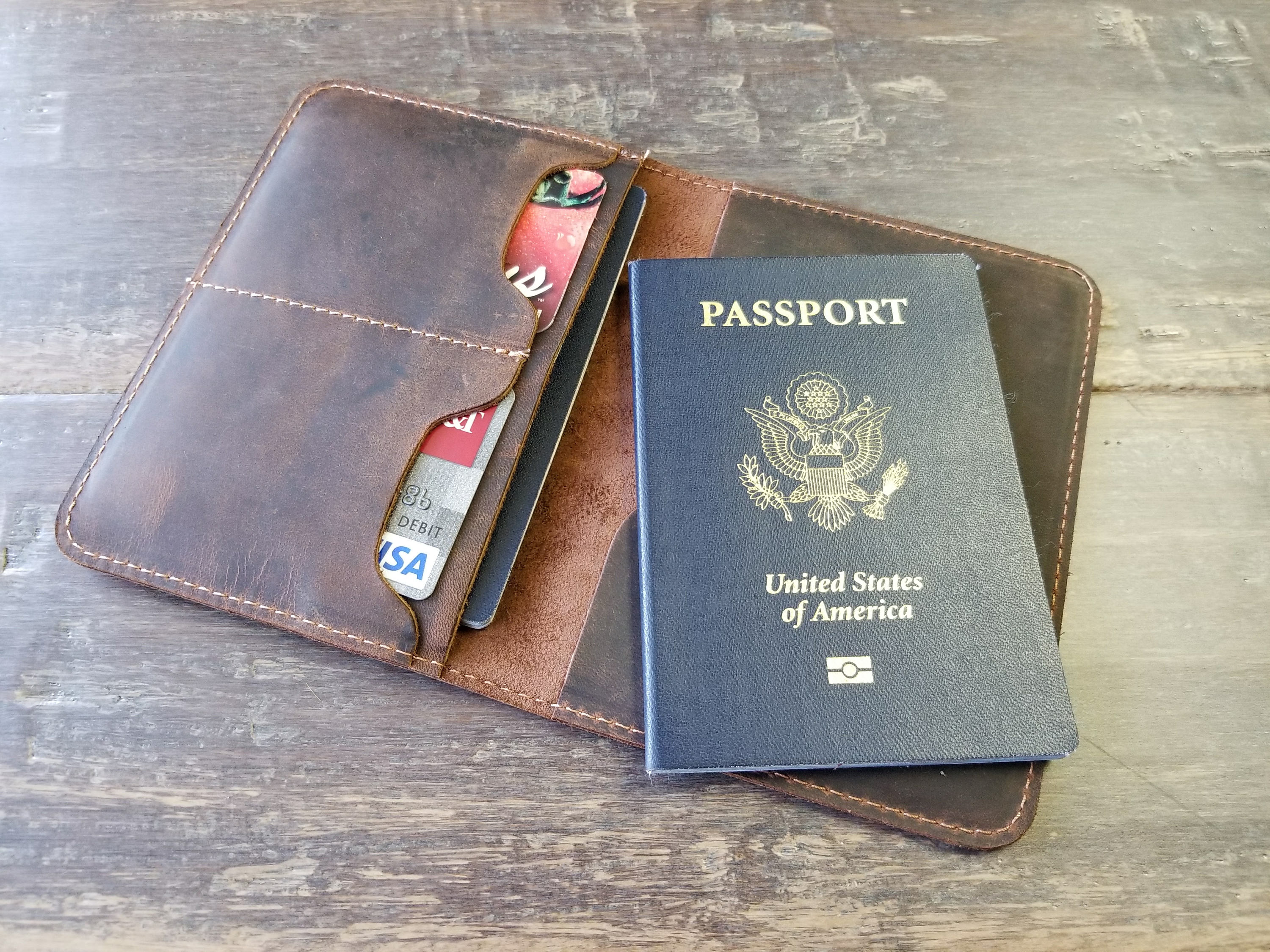 PERSONALIZED leather wallet passport holder passport case Etsy