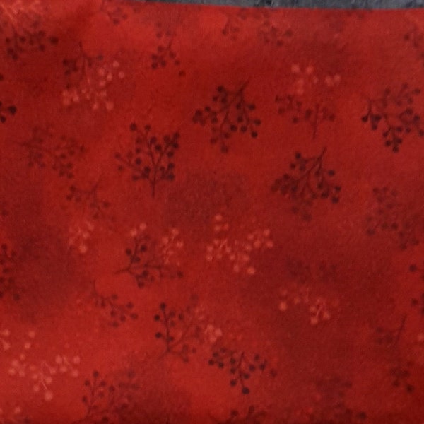tissu patchwork 100% coton imprime rouge ton sur ton