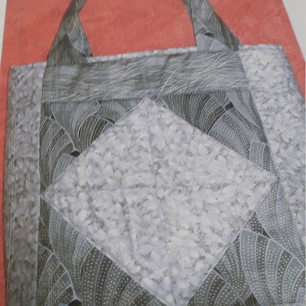kit patchwork sac elégance dans les tons gris tissus gabarits