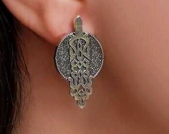 Pomegranate earrings Sterling silver 925 Armenian taraz modern jewelry handmade