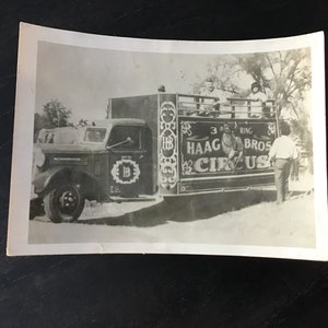 Vintage 1930 Haag Bros. Circus, original black and white photo