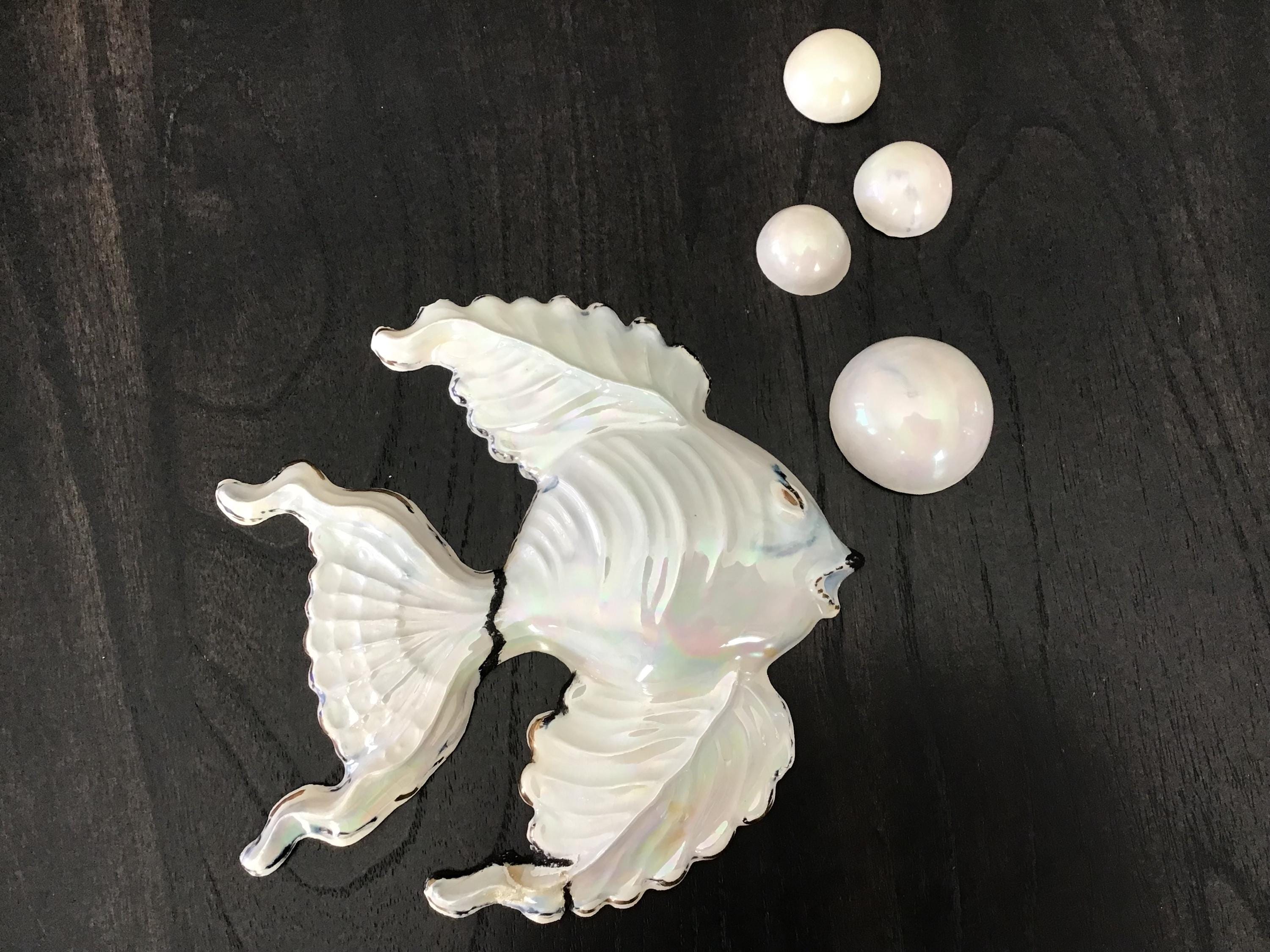 フランスビンテージ壁掛け　セラミックフィッシュ　陶器　魚 Vintage Ceramic Wall Fish - Etsy