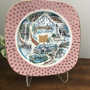 50s Oregon Plate - Etsy