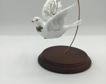 Adorno navideño de la paloma de la paz de RR Roman, vintage, década de 1960/1970