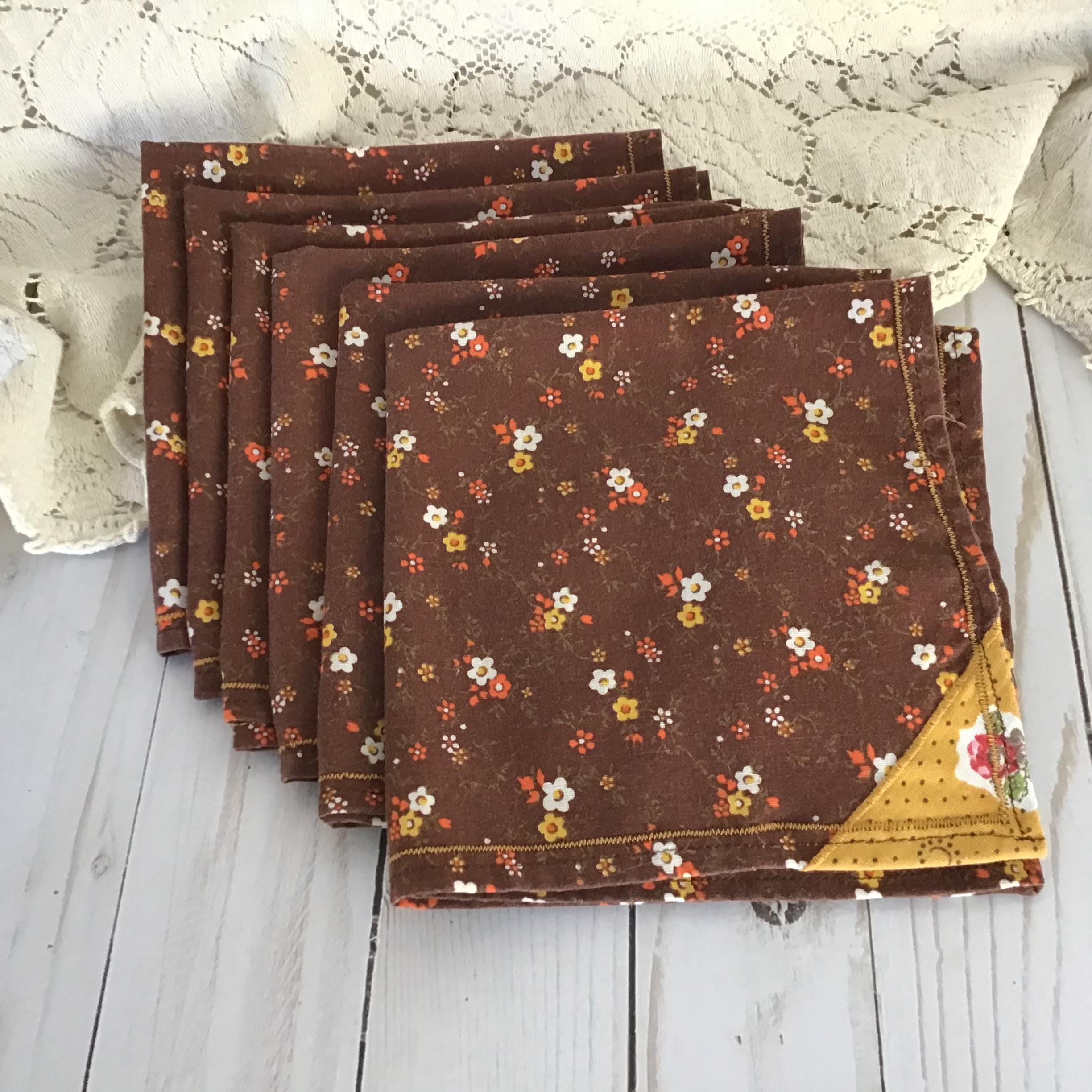 Lot De 7 Serviettes Anciennes En Lin – Belgique – 16x16 Pouces – Pour Point De Croix