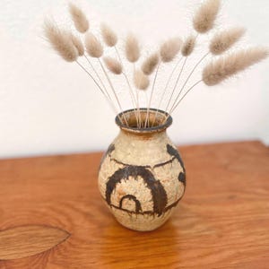 Vintage Studio Pottery Bud Vase | 70s Rustic Handmade Artist Signed Ceramic Vessel