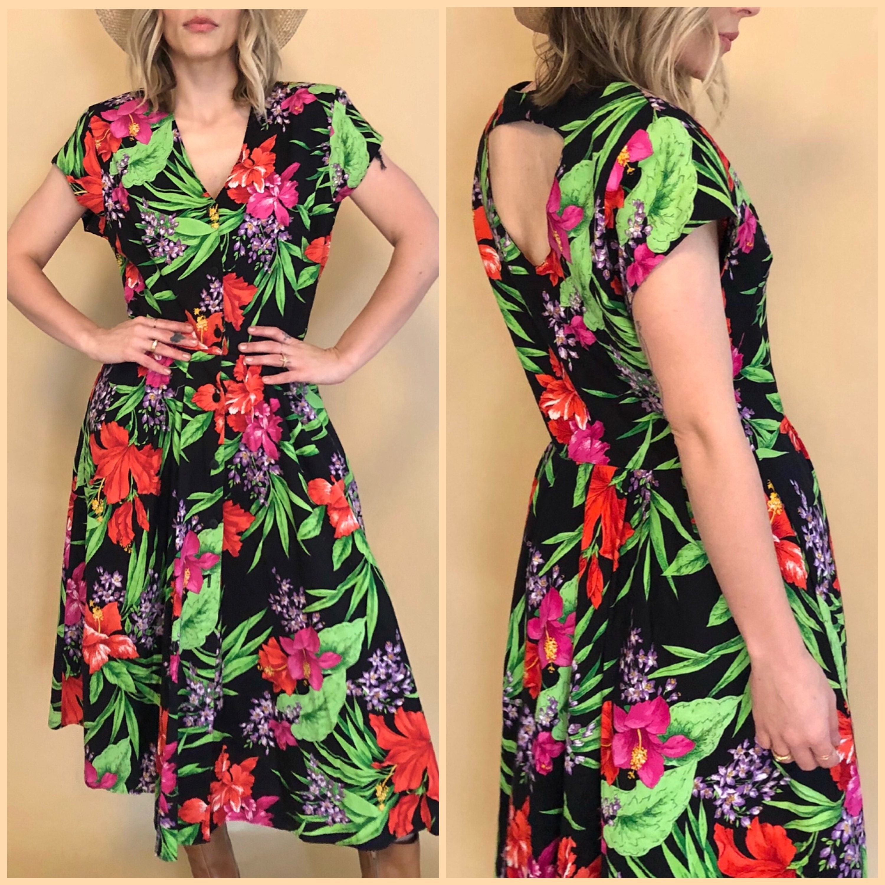 Bold Print Dress - Etsy