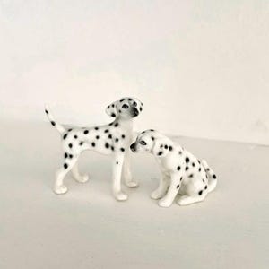 Vintage Bone China Dalmation Dog Miniature Figurines