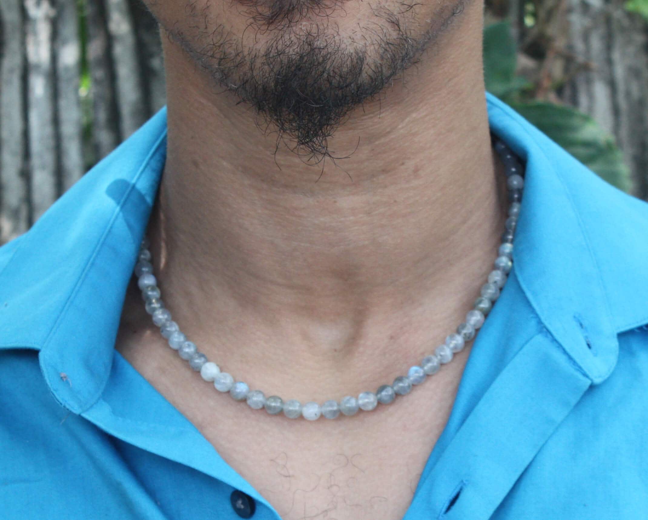 Labradorite bead necklace deals