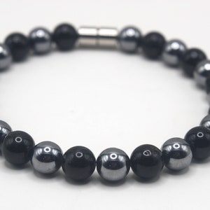 8MM Noble Elite Shungite & Black Tourmaline Bracelet - Frequency Protection Stones - Shield Crystals - Grounding Talisman Handmade in USA