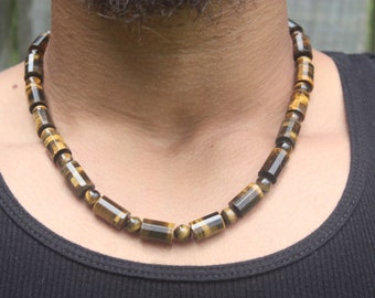Tiger Eye Necklace for Men/Women Spiritual Protection Neckless Motivation Confidence Ambition