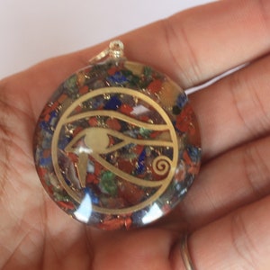 Rainbow Eye of Horus Pendant.