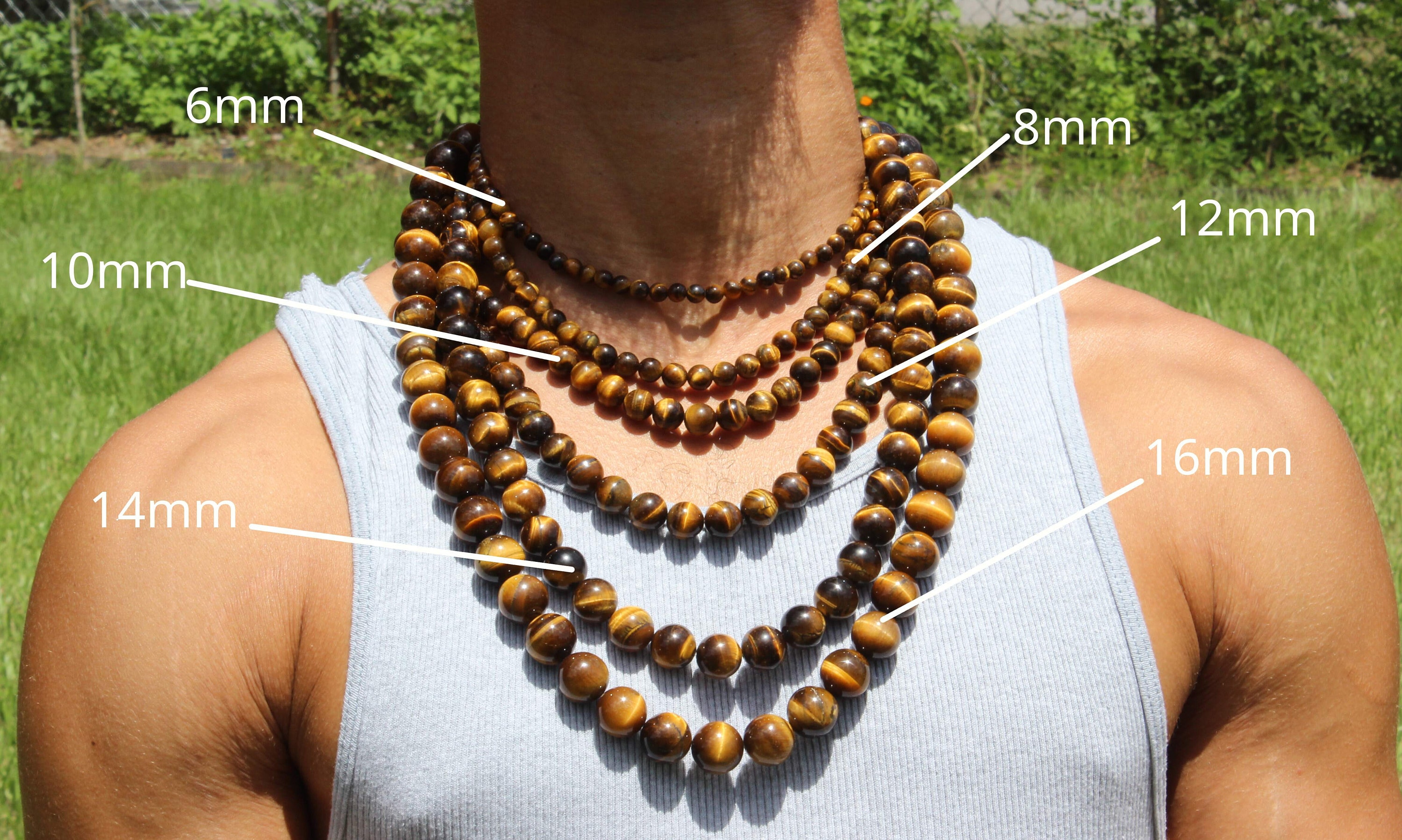 Buy Tiger Eye Necklace Mens Necklace Beaded Necklace Tribal Necklace Good  Luck Confidence Online in India - Etsy