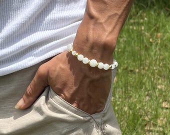Moonstone Bracelet with Gold Spacers | Magnetic Clasp Bracelet | Intuition & New Beginnings Jewelry