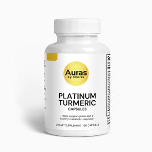 Platinum Tumeric - Tumeric Root Powder Capsules Herbal Supplement