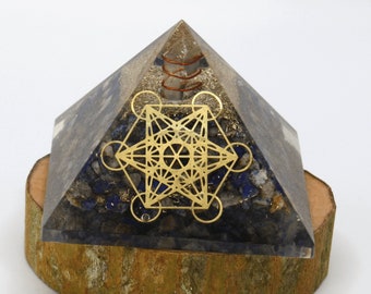 Lapis Lazuli Orgone Pyramid - A Conduit of Ancient Wisdom and Positive Energy