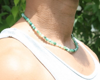 Lush Harmony: Collar de Ágata Verde - Whisper of the Forest