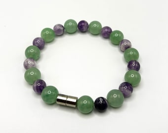 Green Aventurine & Amethyst Bracelet - Women's fashion - Healing Crystals