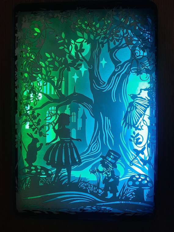 Alice Shadow Box SVG Lightbox Template Paper Cut Shadow Box Etsy Canada